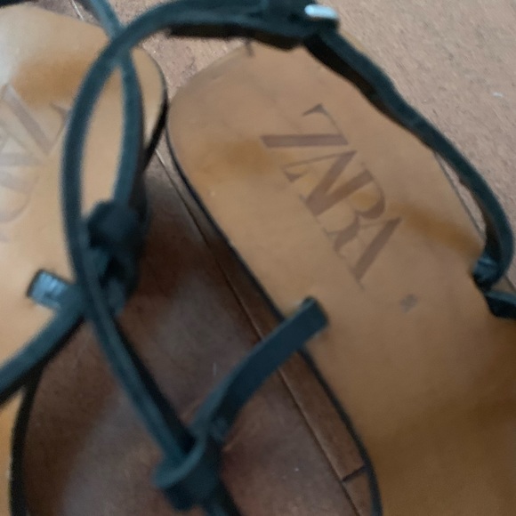 Black Zara sandales leather - Picture 2 of 8
